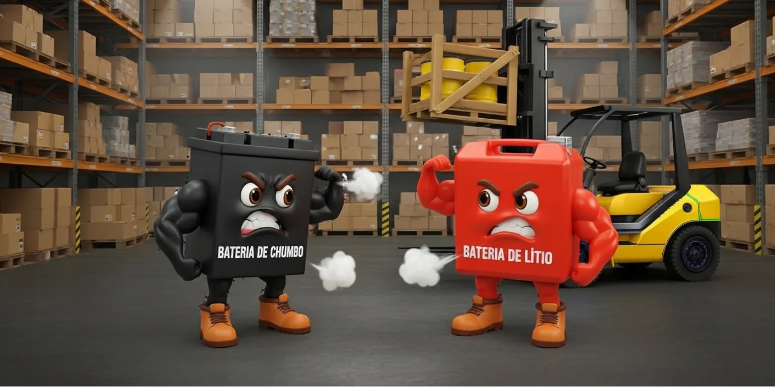 Empilhadeiras de Litio vs Chumbo-Acido: Qual Compensa Mais?